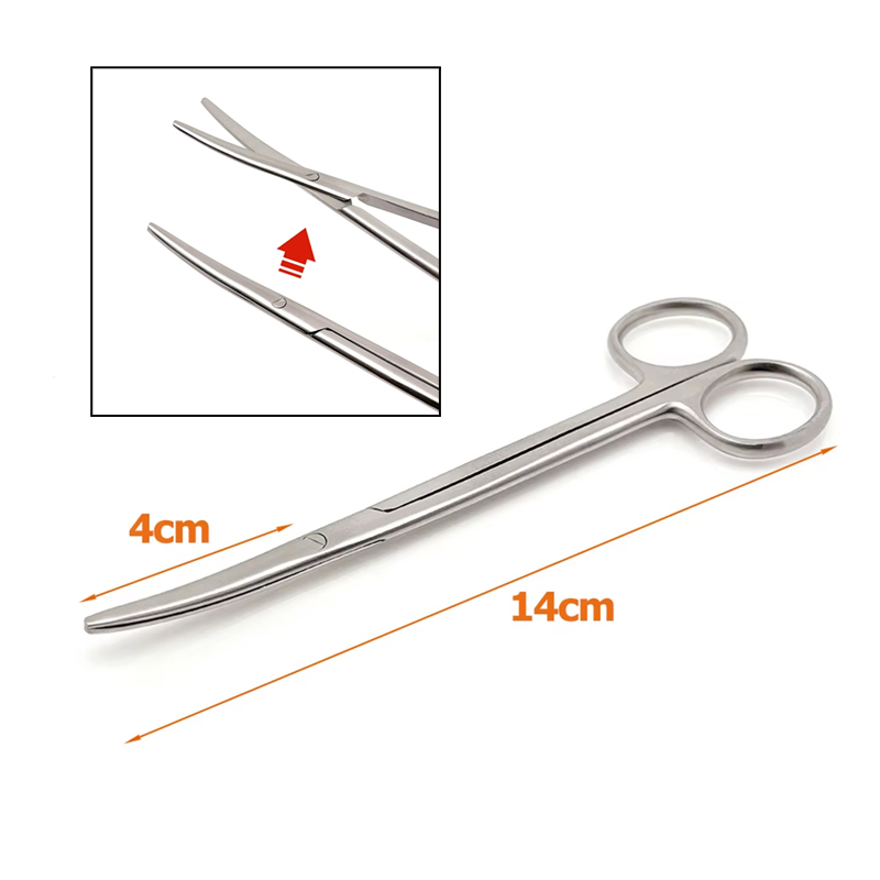 Medical Scissors - 14cm tc metzenbaum tesoura curvada pontas