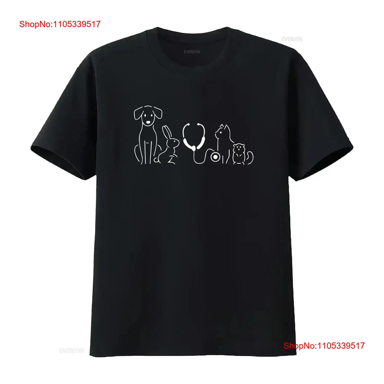 Stethoscope - Camiseta com estampa de animais fofos