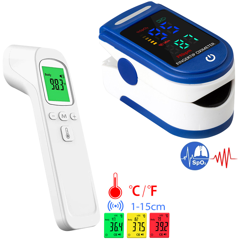 Pulse Oximeter - Household Infrared Testa Temperatura Gun, termômetro