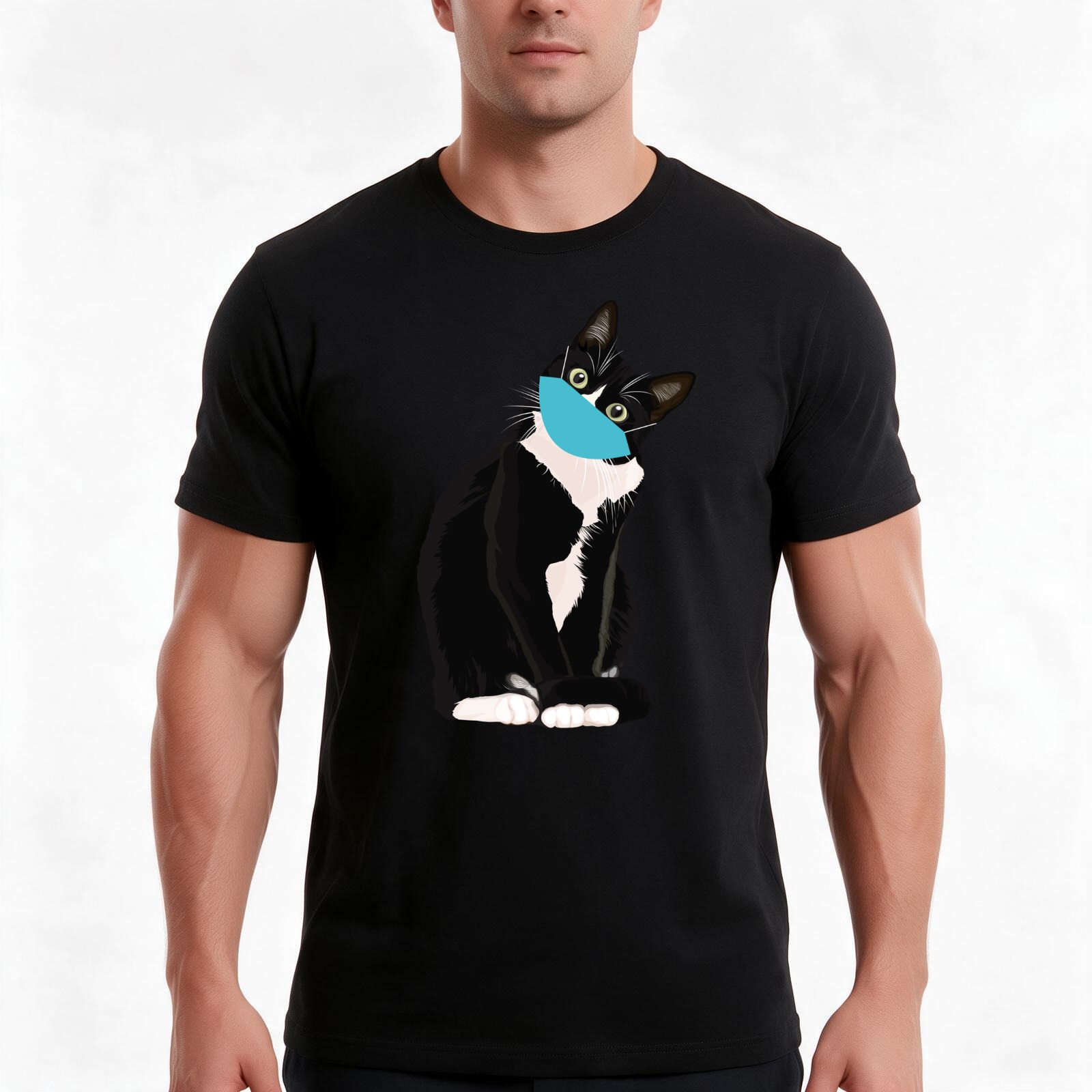 Surgical Mask - Camiseta com estampa de um gato