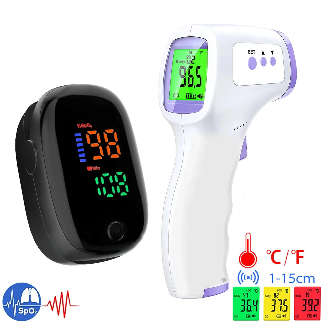 Pulse Oximeter - Termômetro médico infravermelho para medir a